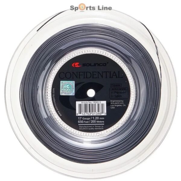 SOLINCO CONFIDENTIAL TENNIS STRING REEL 17-G 1.20MM, 200M
