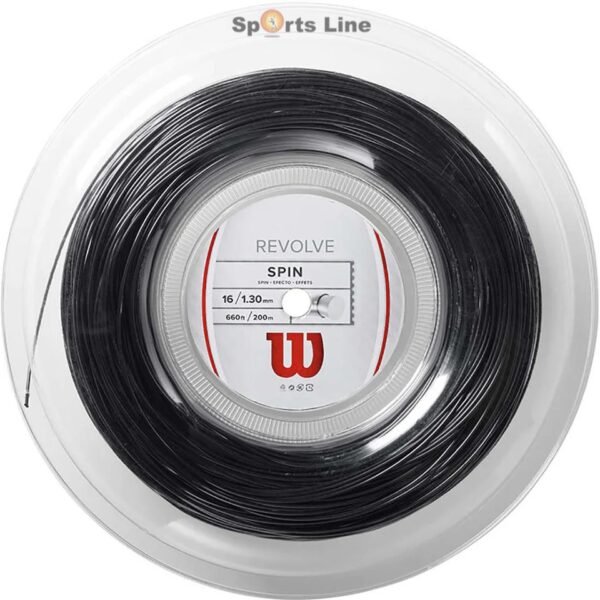 WILSON REVOLVE SPIN TENNIS STRING REEL 16-G 200M BLACK
