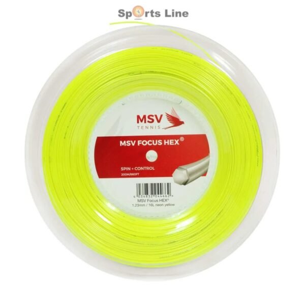 MSV FOCUS HEX TENNIS STRING REEL 16-L - YELLOW