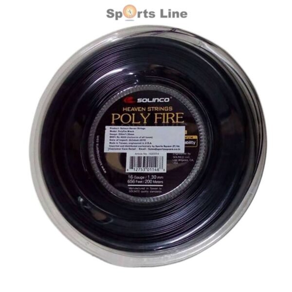 SOLINCO POLYFIRE TENNIS STRING REEL 16-G 1.30MM, 200M