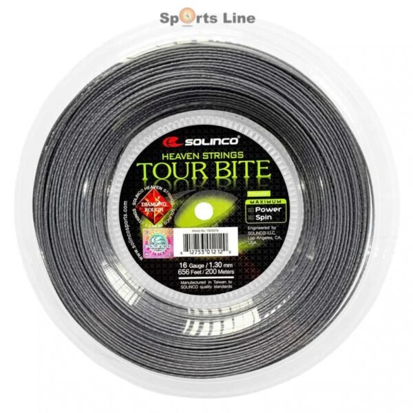 SOLINCO TOUR BITE DIAMOND TENNIS STRING REEL 16-G 1.30MM, 200M